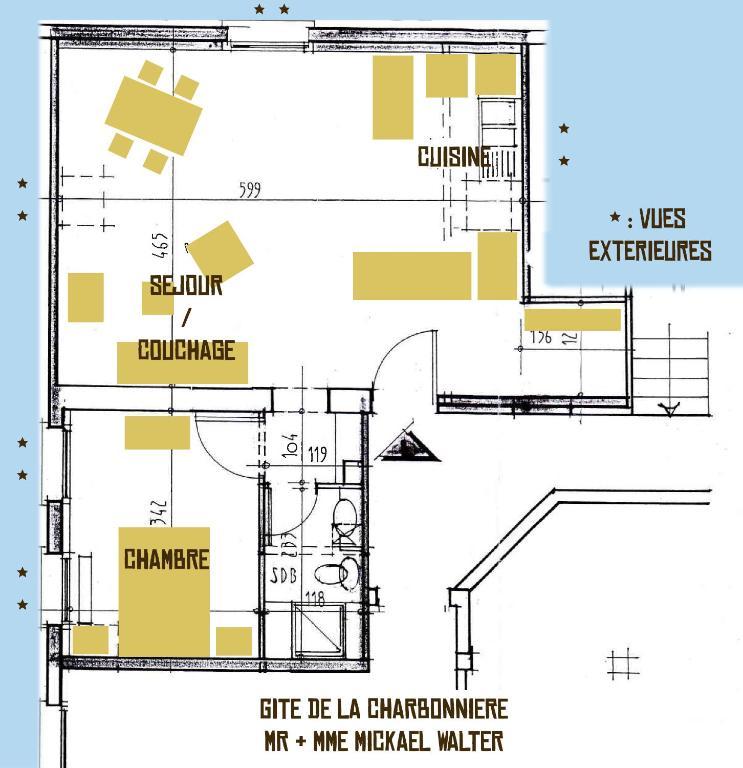 La Charbonniere Apartamento Bellefosse Habitación foto